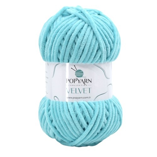 Knitting yarn Velvet B019 - blue
